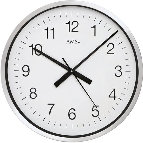 4037445152670 - Funkwanduhr AMS F5949 silber (silberfarben) Wanduhren H 5cm QuarzMetallGlasWohnzimmerEsszimmerKücheArbeitszimmerBüroFlur 4037445152670 - Funkwanduhr AMS F5949 silber (silberfarben) Wanduhren H 5cm QuarzMetallGlasWohnzimmerEsszimmerKücheArbeitszimmerBüroFlur