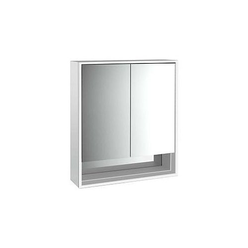 4018445147033 - Emco Loft Aufputz-Lichtspiegelschrank 979805204 600x733mm mit Unterfach LED 2-türig aluminium Spiegel 4018445147033 - Emco Loft Aufputz-Lichtspiegelschrank 979805204 600x733mm mit Unterfach LED 2-türig aluminium Spiegel