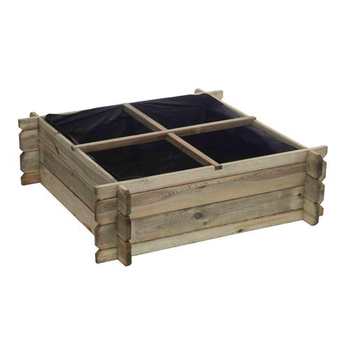 4059865712883 - Kiefer Holz Hochbeet 100x100 Bausatz Pflanzbeet Pflanzkasten Gemüse Kräuter Beet