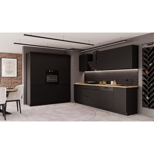 4255832101265 - Küche SIENA 280 + 180 cm Küchenzeile Küchenblock Einbauküche Schwarz matt 4255832101265 - Küche SIENA 280 + 180 cm Küchenzeile Küchenblock Einbauküche Schwarz matt