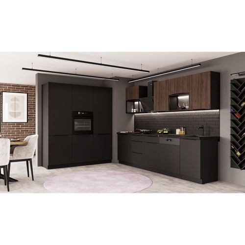4255832101906 - Küche SIENA + MONZA LOFT 280 + 180 Küchenzeile Küchenblock Einbauküche Nussbaum 4255832101906 - Küche SIENA + MONZA LOFT 280 + 180 Küchenzeile Küchenblock Einbauküche Nussbaum