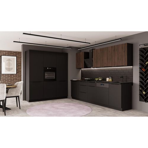 4255832101722 - Küche SIENA + MONZA 280 + 180 cm Küchenzeile Küchenblock Einbauküche Nussbaum 4255832101722 - Küche SIENA + MONZA 280 + 180 cm Küchenzeile Küchenblock Einbauküche Nussbaum