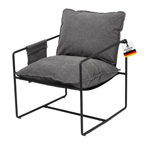 4250263743497 - Albatros Designer Vintage Sessel Breston hochwertiger Stoff Bezug in Grau sehr bequem Relaxsessel Loungesessel für Wohnzimmer Schlafzimmer oder als Fernsehsessel 4250263743497 - Albatros Designer Vintage Sessel Breston hochwertiger Stoff Bezug in Grau sehr bequem Relaxsessel Loungesessel für Wohnzimmer Schlafzimmer oder als Fernsehsessel