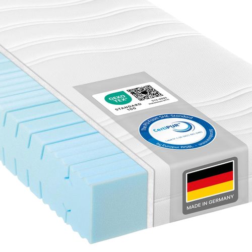 4019793460775 - BeCoBeCo High Relax Kaltschaummatratze 21 cm Komforthöhe – Ergonomische Anpassung 7 Zonen für optimalen Schlafkomfort langlebig schadstoffgeprüft Made in Germany100 x 220 cm 4019793460775 - BeCoBeCo High Relax Kaltschaummatratze 21 cm Komforthöhe – Ergonomische Anpassung 7 Zonen für optimalen Schlafkomfort langlebig schadstoffgeprüft Made in Germany100 x 220 cm
