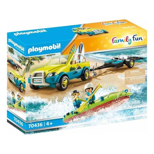 4008789704368 - Playmobil FamilyFun Strandauto mit Kanuanhänger - Junge Mädchen - 4 Jahr(e) - Kunststoff - Mehrfarben (70436)