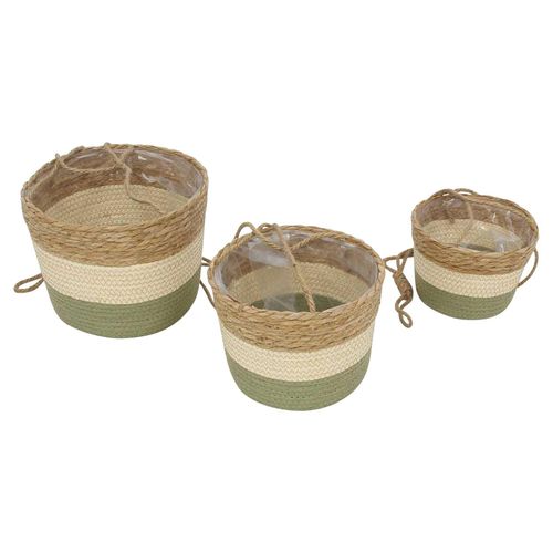 4007299611623 - Pflanzampel Naturfarben 3er Set Blumenkasten Pflanzkorb Pflanzschale Blumentopf 4007299611623 - Pflanzampel Naturfarben 3er Set Blumenkasten Pflanzkorb Pflanzschale Blumentopf
