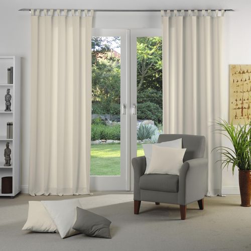 4004567406462 - Vorhang WIRTH Dim out beige Gardinen 395cm Schlaufen 142cm Polyester nach Maß B142cm H395cm 4004567406462 - Vorhang WIRTH Dim out beige Gardinen 395cm Schlaufen 142cm Polyester nach Maß B142cm H395cm