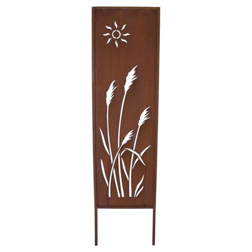 4007299533390 - Gartenschild Schilf 117x31cm Rostoptik Metall Dekoschild Garten Schild Deko