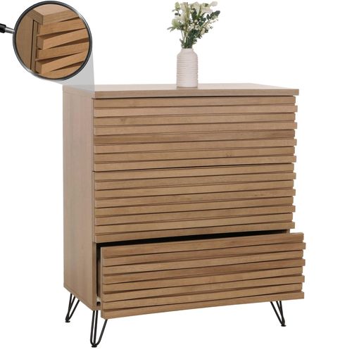 4057651851242 - Kommode MCW-M49 Sideboard Schrank Highboard 3D-Design 3 Schubladen Massiv-Holz Mango Metall 94x80x45cm ~ natur 4057651851242 - Kommode MCW-M49 Sideboard Schrank Highboard 3D-Design 3 Schubladen Massiv-Holz Mango Metall 94x80x45cm ~ natur