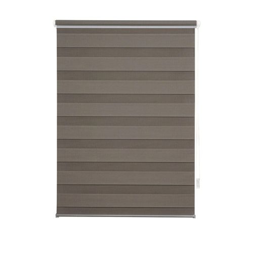 4040255302340 - Ondeco Doppelrollo Just Klemmfix Seitenzugrollo Blickdicht Klemmfix Farbe Braun Größe 80x160 cm