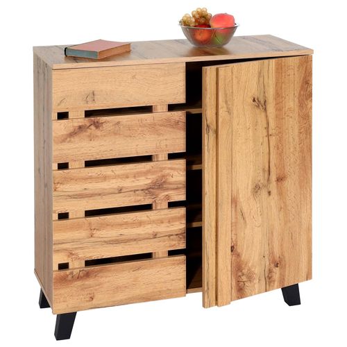 4057651631431 - Kommode MCW-M46 Schrank Sideboard Anrichte Highboard 2 Türen 88x80x34cm naturfarben 4057651631431 - Kommode MCW-M46 Schrank Sideboard Anrichte Highboard 2 Türen 88x80x34cm naturfarben