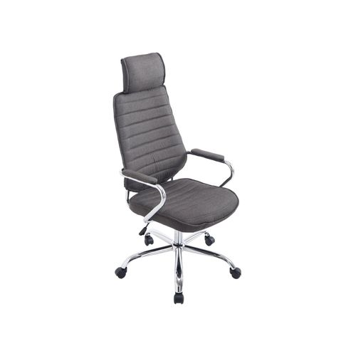 4251152682262 - Bürostuhl ergonomisch Rako Schreibtischstuhl höhenverstellbar drehbar Stoffbezug Rückenlehne mit Kopfstütze Armlehnen gepolstert