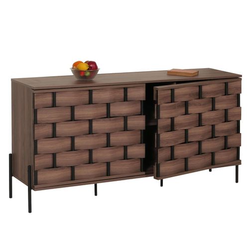 4057651619231 - Sideboard MCW-M44 Kommode Schrank Anrichte 3D-Flecht-Design Push-to-open Türen 152x80x40cm braun 4057651619231 - Sideboard MCW-M44 Kommode Schrank Anrichte 3D-Flecht-Design Push-to-open Türen 152x80x40cm braun
