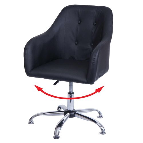 4057651620671 - Esszimmerstuhl MCW-L92 Küchenstuhl Stuhl mit Armlehne drehbar höhenverstellbar Metall ~ Kunstleder schwarz 4057651620671 - Esszimmerstuhl MCW-L92 Küchenstuhl Stuhl mit Armlehne drehbar höhenverstellbar Metall ~ Kunstleder schwarz