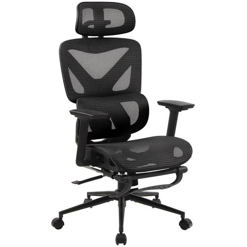 4255716337230 - Bürostuhl Reston I Ergonomischer Schreibtischstuhl mit Fußstütze 3D-Kopfstütze Drehfunktion & verstellbarer Rückenlehne I Atmungsaktiv