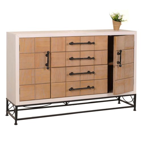 4057651815688 - Kommode MCW-N30 Schrank Sideboard Highboard mit Türen und Schublade Massiv-Holz MDF 92x140x42cm 4057651815688 - Kommode MCW-N30 Schrank Sideboard Highboard mit Türen und Schublade Massiv-Holz MDF 92x140x42cm