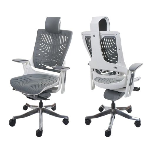 4057651633336 - Bürostuhl MERRYFAIR Adelaide 2b Schreibtischstuhl Drehstuhl Hartschale ergonomisch ~ grau