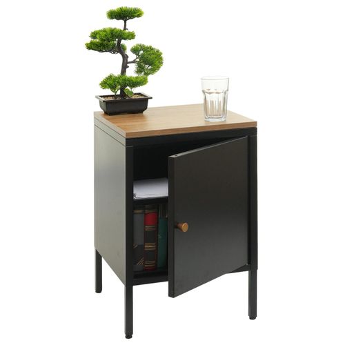 4057651609805 - Nachttisch MCW-L84 Nachtschrank Kommode Beistelltisch Schrank Metall 63x40x40cm Melaminbeschichtet ~ schwarz 4057651609805 - Nachttisch MCW-L84 Nachtschrank Kommode Beistelltisch Schrank Metall 63x40x40cm Melaminbeschichtet ~ schwarz