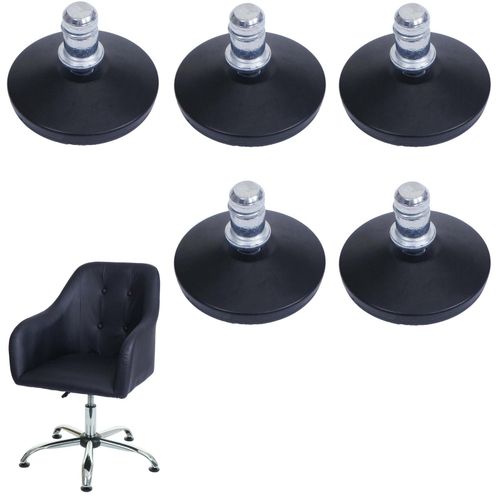 4057651620343 - 5er-Set Bodengleiter MCW-K73 statt Rollen - fester Stand für Bürostuhl Esszimmerstuhl Fußgleiter Ø 11mm ~ schwarz 4057651620343 - 5er-Set Bodengleiter MCW-K73 statt Rollen - fester Stand für Bürostuhl Esszimmerstuhl Fußgleiter Ø 11mm ~ schwarz