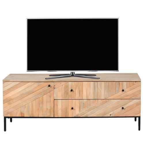 4057651624846 - TV-Rack MCW-L95 TV-Board Fernsehtisch Lowboard TV-Schrank Kommode Massiv-Holz Mango 56x145x43cm MVG natur 4057651624846 - TV-Rack MCW-L95 TV-Board Fernsehtisch Lowboard TV-Schrank Kommode Massiv-Holz Mango 56x145x43cm MVG natur