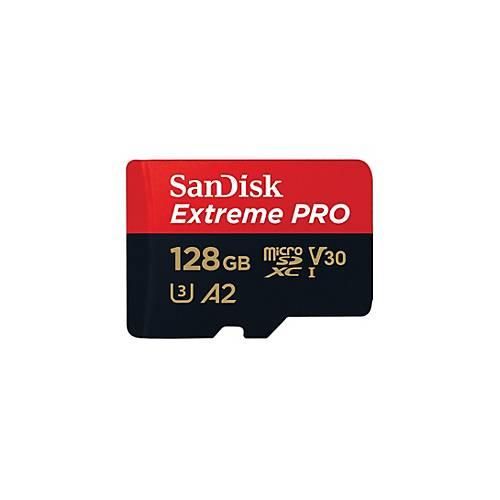 0619659188528 - SanDisk Extreme Pro - Flash-Speicherkarte (microSDXC-an-SD-Adapter inbegriffen) - 128 GB - A2   Video Class V30   UHS-I U3   Class10 - microSDXC UHS-I