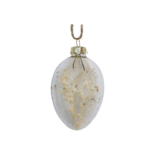 5712750334285 - Chic Antique Osterei aus Glas mit Blumen H7 x Ø4 cm klar hell 5712750334285 - Chic Antique Osterei aus Glas mit Blumen H7 x Ø4 cm klar hell