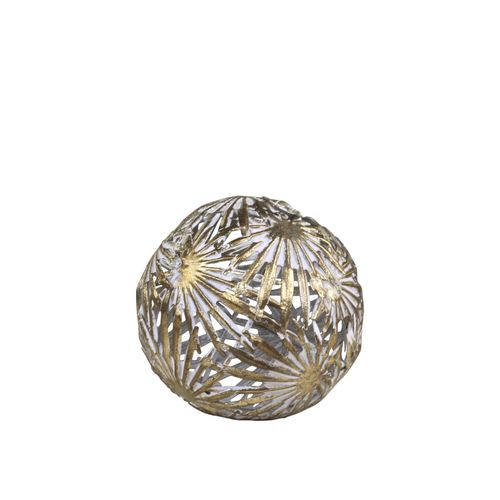 5712750308866 - Chic Antique Vire Kugel mit Blattmuster D125 cm messing