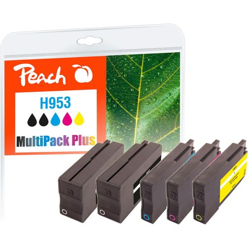 7640173431114 - HP 953 5 Druckerpatronen (2*bk c m y) ersetzt HP No 953 L0S58AE*2 F6U12AE F6U13AE F6U14AE für zB HP OfficeJet Pro 7740 WF (wiederaufbereitet)