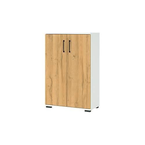 4005949424708 - Aktenschrank Profi 20 2 Einlegeböden 3 OH B 800 x T 400 x H 1230 mm Grandson-Eiche weiß