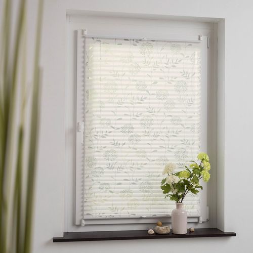 4016318403699 - Liedeco Plissee »Ausbrenner« Lichtschutz ohne Bohren verspannt Klemmfix-Plissee Ausbrenner Dekor Floral