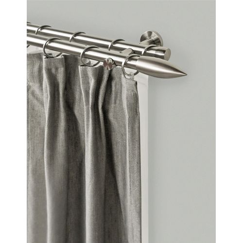 9002777293006 - Gardinenstange GARESA CARTOUCHE Gardinenstangen Gr L 110 cm 2 läufig grau (edelstahl) Gardinenstangen nach Maß Vorhanggarnitur einfache Wandmontage verlängerbar edelstahl optik 9002777293006 - Gardinenstange GARESA CARTOUCHE Gardinenstangen Gr L 110 cm 2 läufig grau (edelstahl) Gardinenstangen nach Maß Vorhanggarnitur einfache Wandmontage verlängerbar edelstahl optik