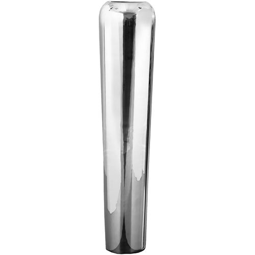 4042911570230 - Dekovase FINK TUTZI silber (silberfarben) H90cm Ø24cm Eisen Vasen Vase aus Metall vernickelt Bodenvase