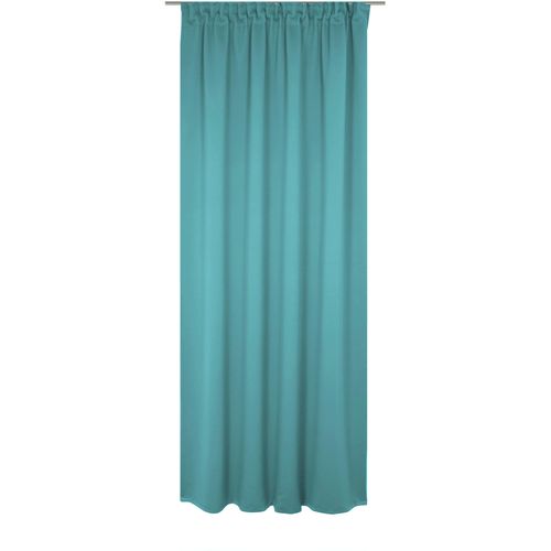 4004567507930 - Vorhang WIRTH Newbury blau (türkis) Gardinen 235cm Multifunktionsband 130cm Baumwolle Polyester nach Maß B130cm H235cm