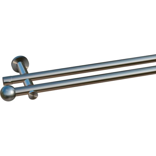 4042627329269 - Gardinenstange INDEKO Colombes Gardinenstangen Gr L 110 cm Ø 20 mm 1 St 2 läufig silberfarben (edelstahlfarben) Gardinenstangen nach Maß 4042627329269 - Gardinenstange INDEKO Colombes Gardinenstangen Gr L 110 cm Ø 20 mm 1 St 2 läufig silberfarben (edelstahlfarben) Gardinenstangen nach Maß