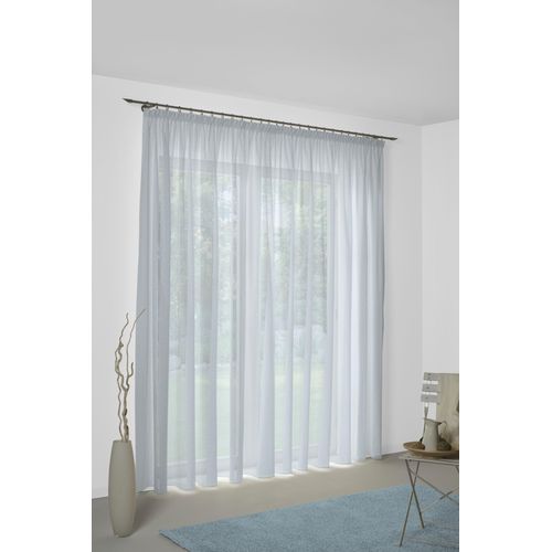 4004567434816 - Vorhang WIRTH Sunday blau Gardinen 395cm Kräuselband 142cm Baumwolle Polyester nach Maß B142cm H395cm 4004567434816 - Vorhang WIRTH Sunday blau Gardinen 395cm Kräuselband 142cm Baumwolle Polyester nach Maß B142cm H395cm