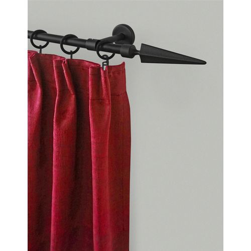 9002777281065 - Gardinenstange GARESA RUSTIKA Gardinenstangen Gr L 420 cm Ø 16 mm 1 läufig schwarz Gardinenstangen Deckenmontage rustikale Vorhanggarnitur verlängerbar Wandmontage Eisen mit Ringe