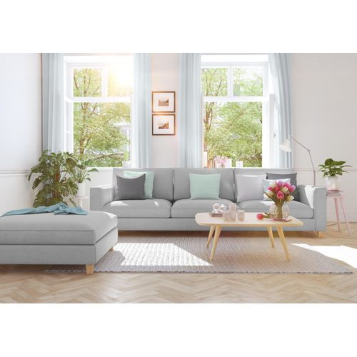 4004567435097 - Vorhang WIRTH Sunday blau Gardinen 405cm Multifunktionsband 142cm Baumwolle Polyester nach Maß B142cm H405cm