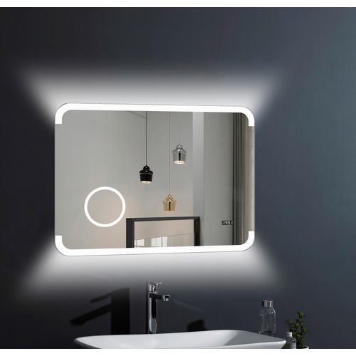 4250312105924 - Badspiegel TALOS Harmony Spiegel Gr B H 80 cm x 60 cm silberfarben (silber) Badspiegel 3-fach Vergrösserung und Digitaluhr 4250312105924 - Badspiegel TALOS Harmony Spiegel Gr B H 80 cm x 60 cm silberfarben (silber) Badspiegel 3-fach Vergrösserung und Digitaluhr