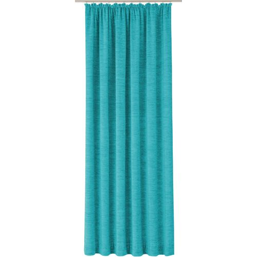 4004567392680 - Vorhang WIRTH Trondheim B Gardinen Gr 385 cm Kräuselband 132 cm blau (türkis) Kräuselband nach Maß