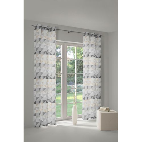 4004567403973 - Vorhang WIRTH Berlare grau (hellgrau) B132cm H335cm Baumwolle Polyester Gardinen nach Maß 4004567403973 - Vorhang WIRTH Berlare grau (hellgrau) B132cm H335cm Baumwolle Polyester Gardinen nach Maß