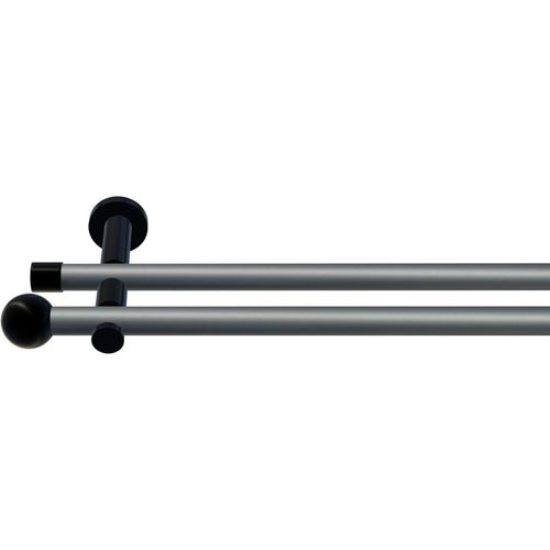 4042627427941 - Gardinenstange INDEKO Colombes Gardinenstangen Gr L 290 cm Ø 20 mm 2 läufig 2 läufig silberfarben (silber schwarz) Gardinenstangen nach Maß Komplett-Set inkl Montagematerial 4042627427941 - Gardinenstange INDEKO Colombes Gardinenstangen Gr L 290 cm Ø 20 mm 2 läufig 2 läufig silberfarben (silber schwarz) Gardinenstangen nach Maß Komplett-Set inkl Montagematerial
