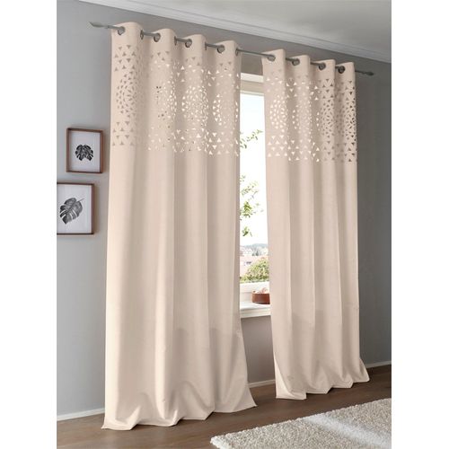 6932389215468 - Vorhang HEINE HOME Gr 1 beige (ecru) Gardinen 145cm Ösen Multifunktionsband 135cm Polyester B135cm H145cm 6932389215468 - Vorhang HEINE HOME Gr 1 beige (ecru) Gardinen 145cm Ösen Multifunktionsband 135cm Polyester B135cm H145cm