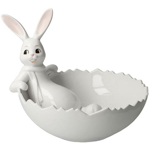 4005169366345 - Osterhase GOEBEL Figur Hase mit Schale Snow White - Sweets for my Sweet weiß B20cm H16cm T16cm Porzellan Dekofiguren Osterfigur Dekofigur Ostern Osterdekoration