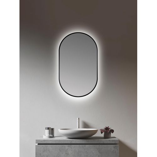 4260671853329 - Dekospiegel TALOS LED Design Spiegel oval schwarz 45x75 cm B H T 45cm x 75cm x 5cm LED Beleuchtung B45cm H75cm T5cm 4260671853329 - Dekospiegel TALOS LED Design Spiegel oval schwarz 45x75 cm B H T 45cm x 75cm x 5cm LED Beleuchtung B45cm H75cm T5cm