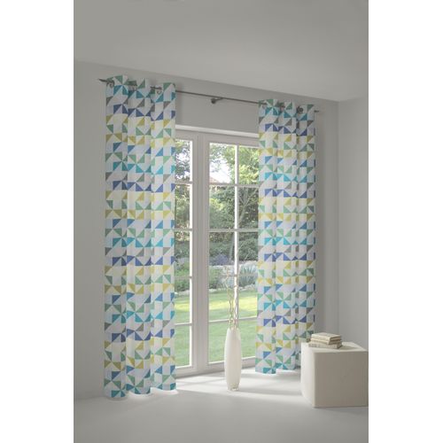 4004567402877 - Vorhang WIRTH Berlare blau B132cm H315cm Baumwolle Polyester Gardinen nach Maß 4004567402877 - Vorhang WIRTH Berlare blau B132cm H315cm Baumwolle Polyester Gardinen nach Maß