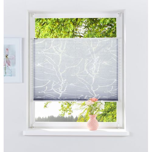 6972828882424 - Plissee MY HOME ANNA Plissees Gr 130 cm zweiseitig verschiebbar 40 cm grau Kinder Kinderzimmer-Plissees Plissee Klemmfix Ausbrenner Ästemotiv Klemmträger 6972828882424 - Plissee MY HOME ANNA Plissees Gr 130 cm zweiseitig verschiebbar 40 cm grau Kinder Kinderzimmer-Plissees Plissee Klemmfix Ausbrenner Ästemotiv Klemmträger