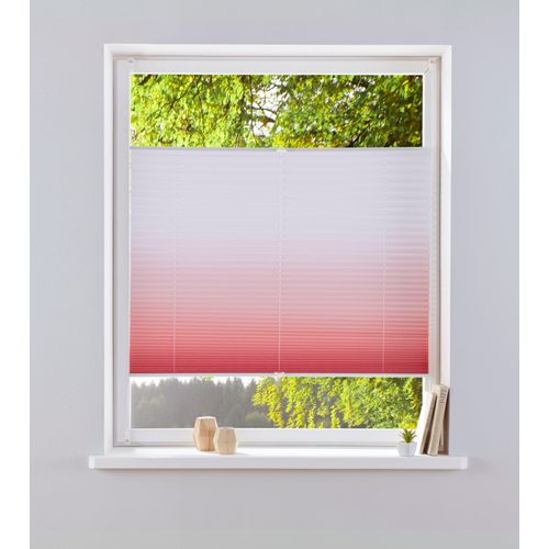 6973968492726 - Plissee MY HOME Ombré Gr 6 rosa (rose) B90cm H130cm Obermaterial 100% Polyester Plissees Fixmaß Farbverlauf Klemmträger