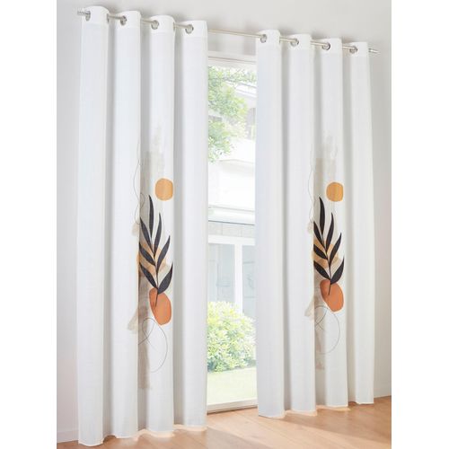6933897920509 - Vorhang HEINE HOME Gardinen Gr 145 cm Ösen Multifunktionsband 135 cm weiß (offwhite)