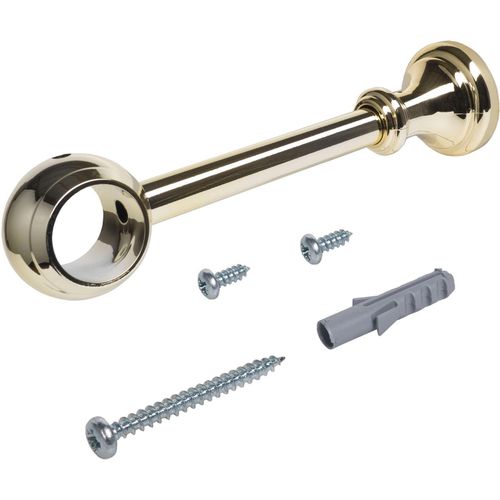 4016318001956 - Träger Thüringen Gardinenstangenhalterungen Gr Länge 165 cm grau (messingfarben) Gardinenstangenhalter Gardinenstangenhalterungen für Gardinenstangen Ø 28 mm