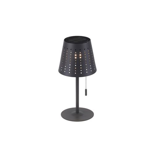 4059157368484 - Tischlampe Solarlampe Außenleuchte Terrassenlampe Timer USB Kabel Akku dimmbar Zugschalter IP44 anthrazit 1x LED 2W 155Lm 3000K DxH 14x30cm 4059157368484 - Tischlampe Solarlampe Außenleuchte Terrassenlampe Timer USB Kabel Akku dimmbar Zugschalter IP44 anthrazit 1x LED 2W 155Lm 3000K DxH 14x30cm